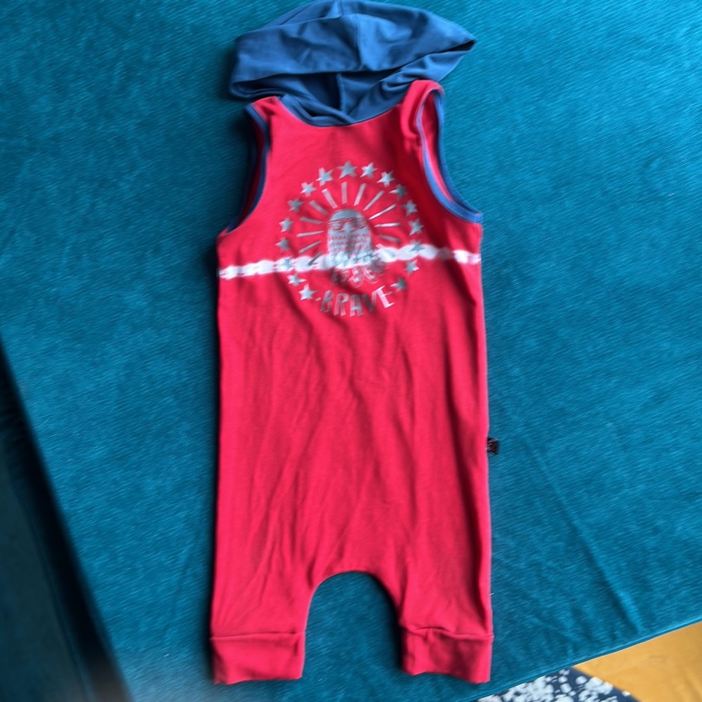 Rags to Raches Brave Tank Short Hooded Romper